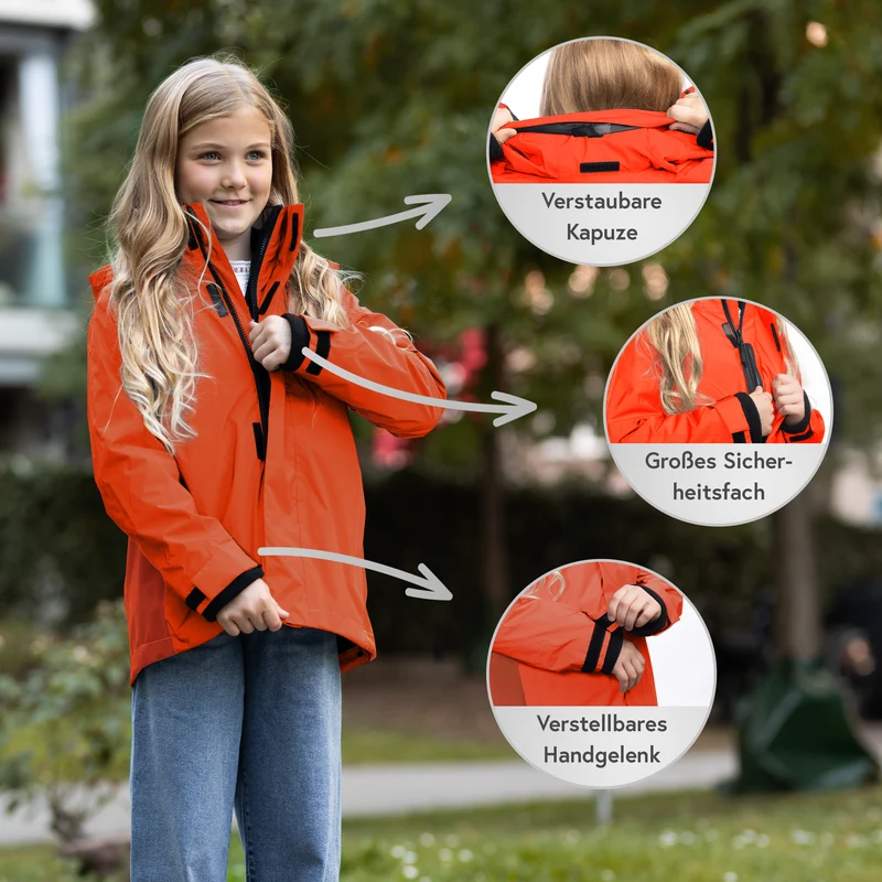 3in1 Smart Jacket - Reflektierende Jacke mit Fleece Zipp-In für Kinder & Jugendliche