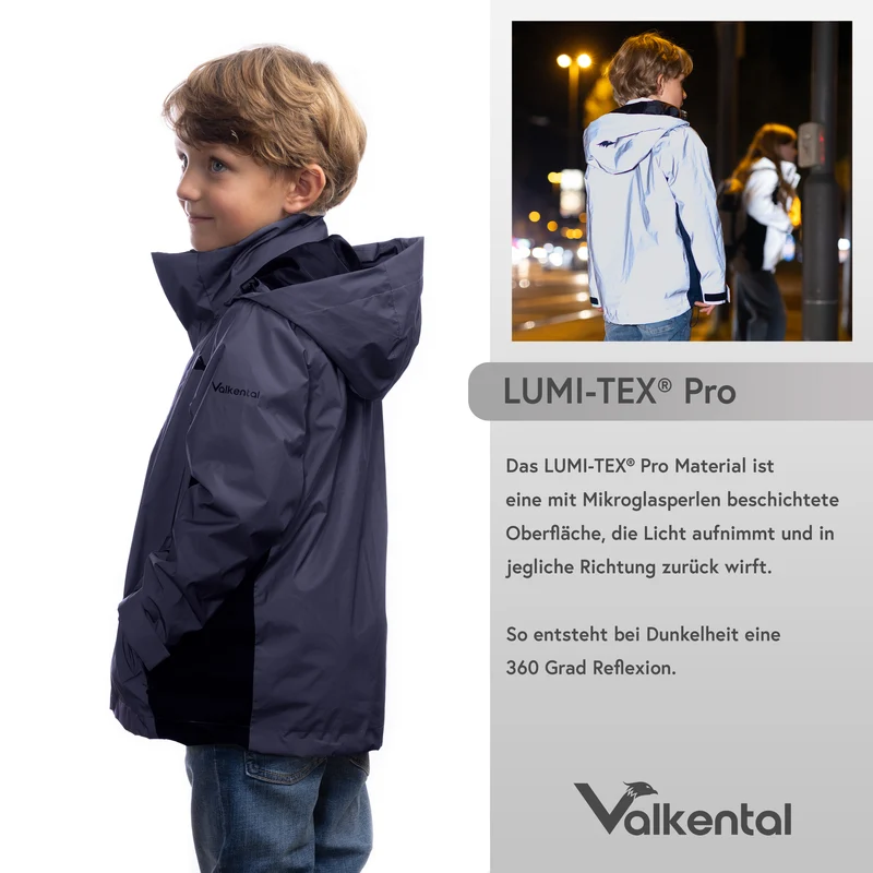 3in1 Smart Jacket - Reflektierende Jacke mit Fleece Zipp-In für Kinder & Jugendliche