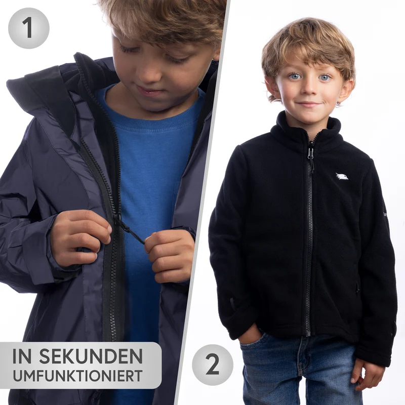 3in1 Smart Jacket - Reflektierende Jacke mit Fleece Zipp-In für Kinder & Jugendliche