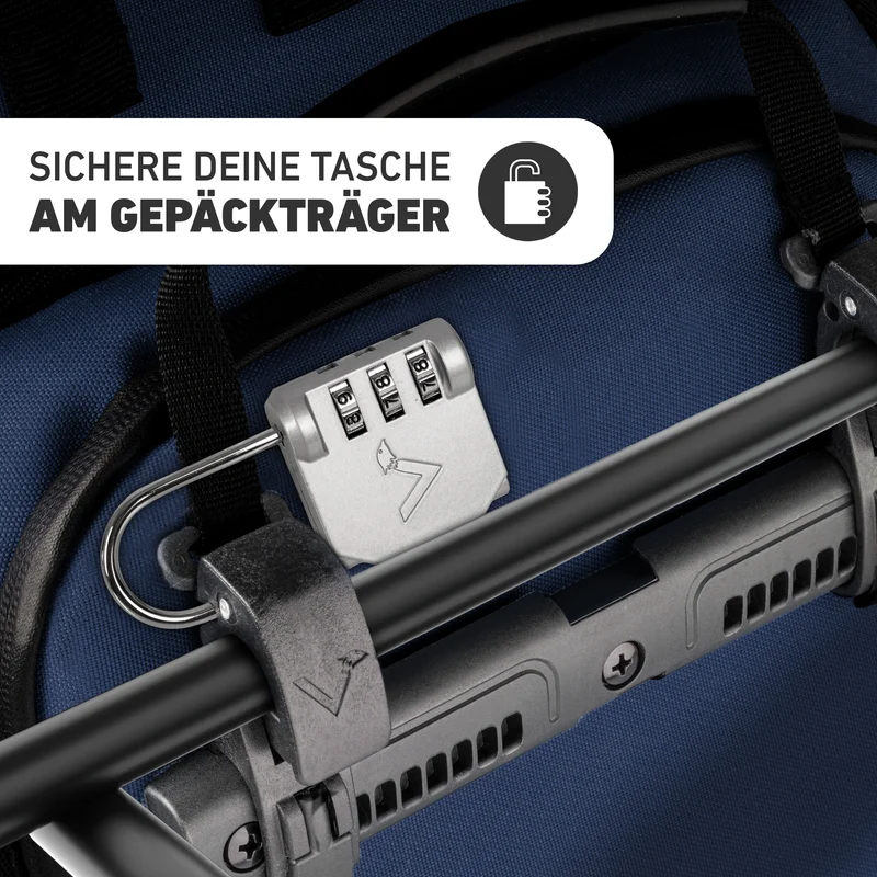 QuickLock - Zahlenschloss zum Abschließen von Fahrradtaschen
