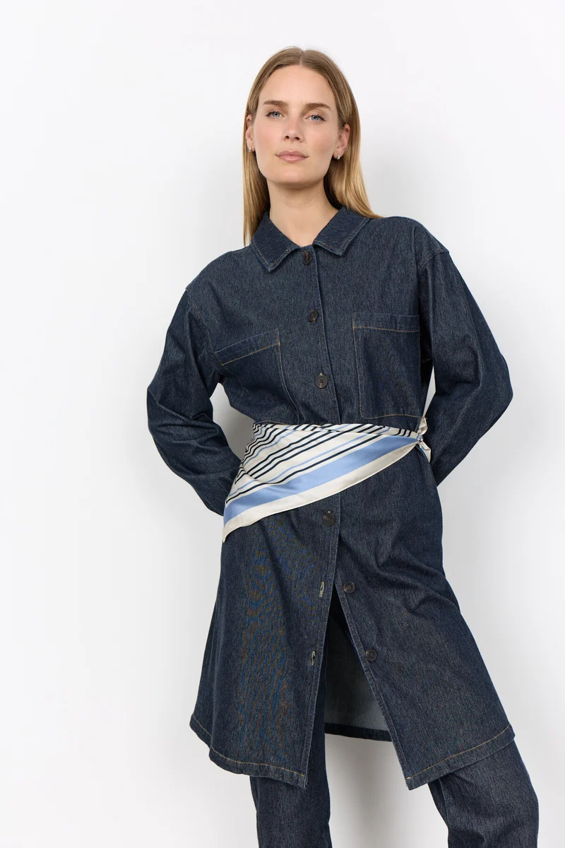 SC-HANIFA AOP 1 Schal Navy