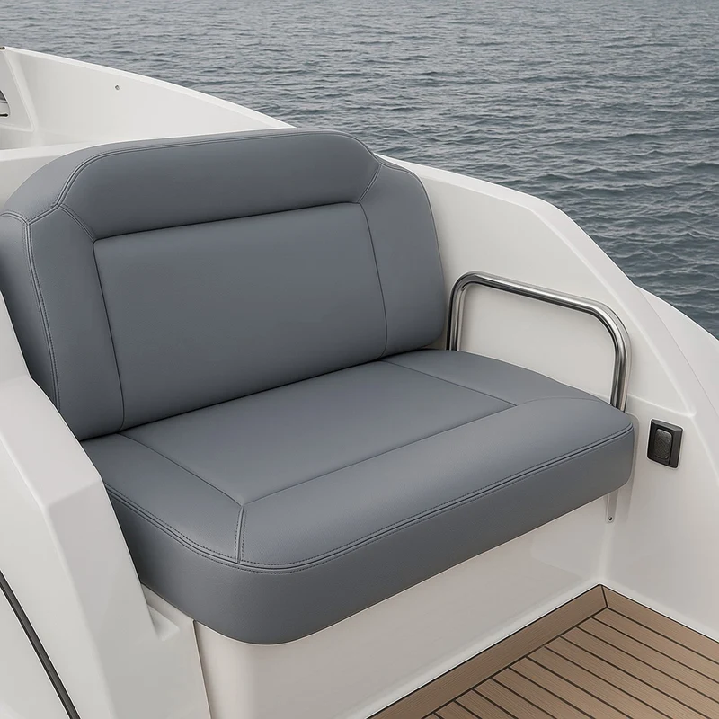 Wasserdichtes ECO LEDER MARINA classic M - UV-beständiger Stoff für Yachten, Boote, Abdeckungen - Grau