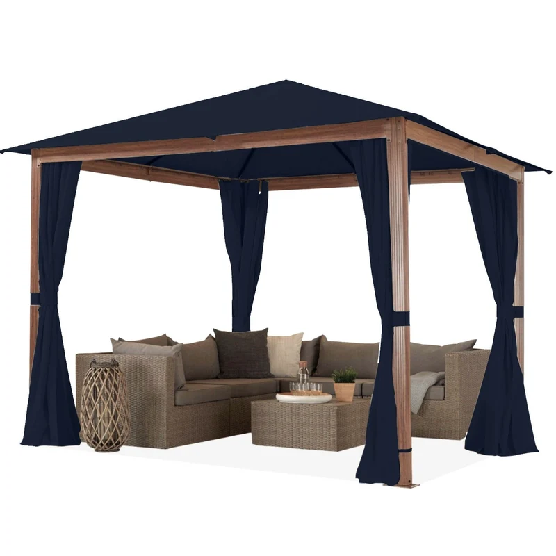 Wasserabweisender Stoff Oxford - Marineblau