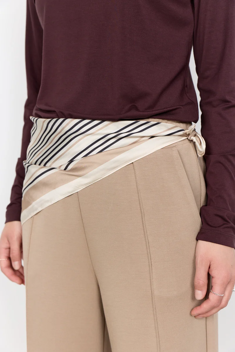 SC-HANIFA AOP 1 Schal Sand