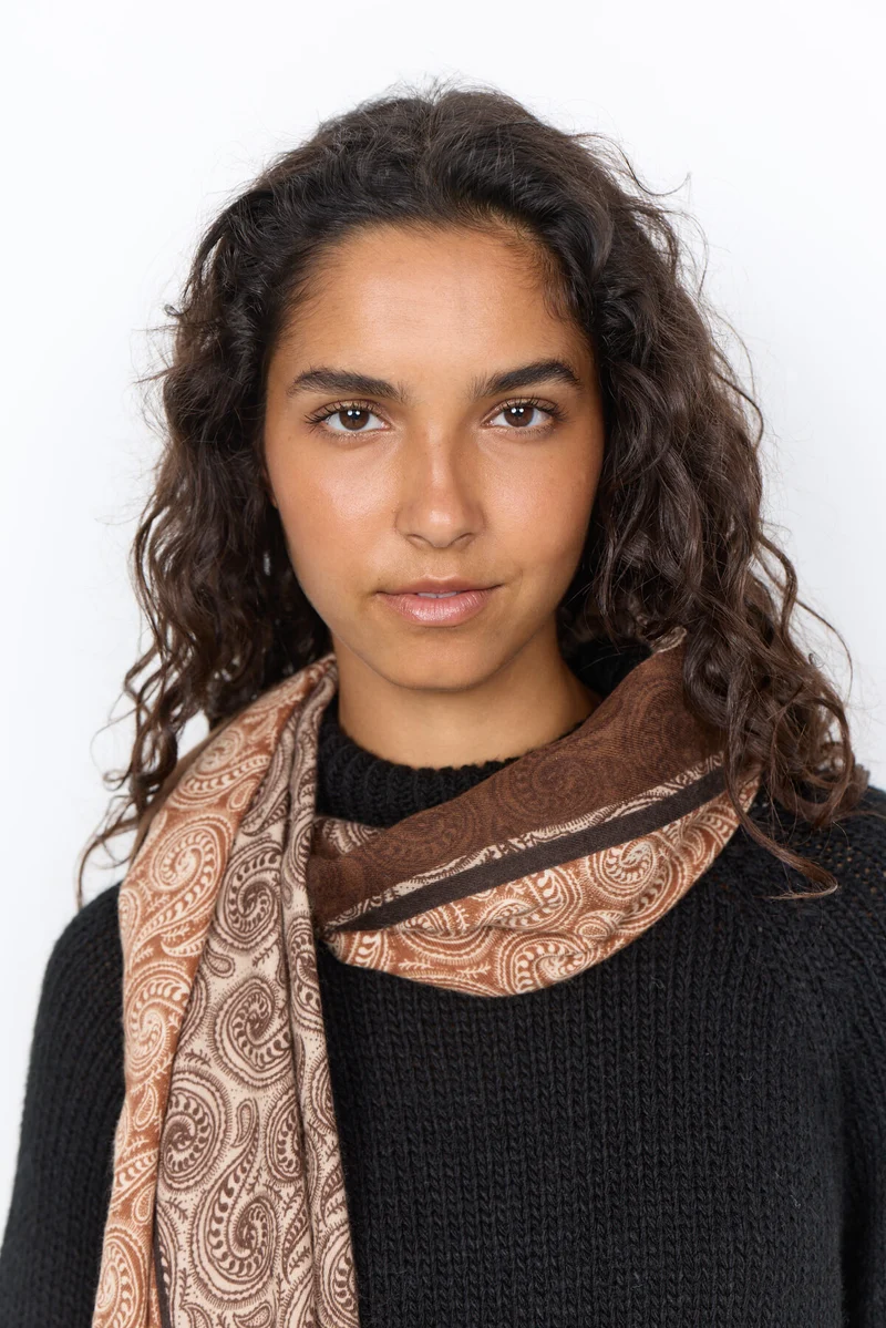 SC-HOSNA AOP 1 Schal Dunkle Pflaume