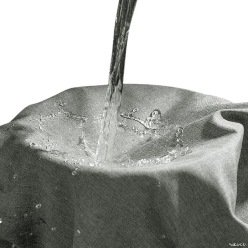 Wasserabweisender Stoff Leinenimitat - Hellbraun