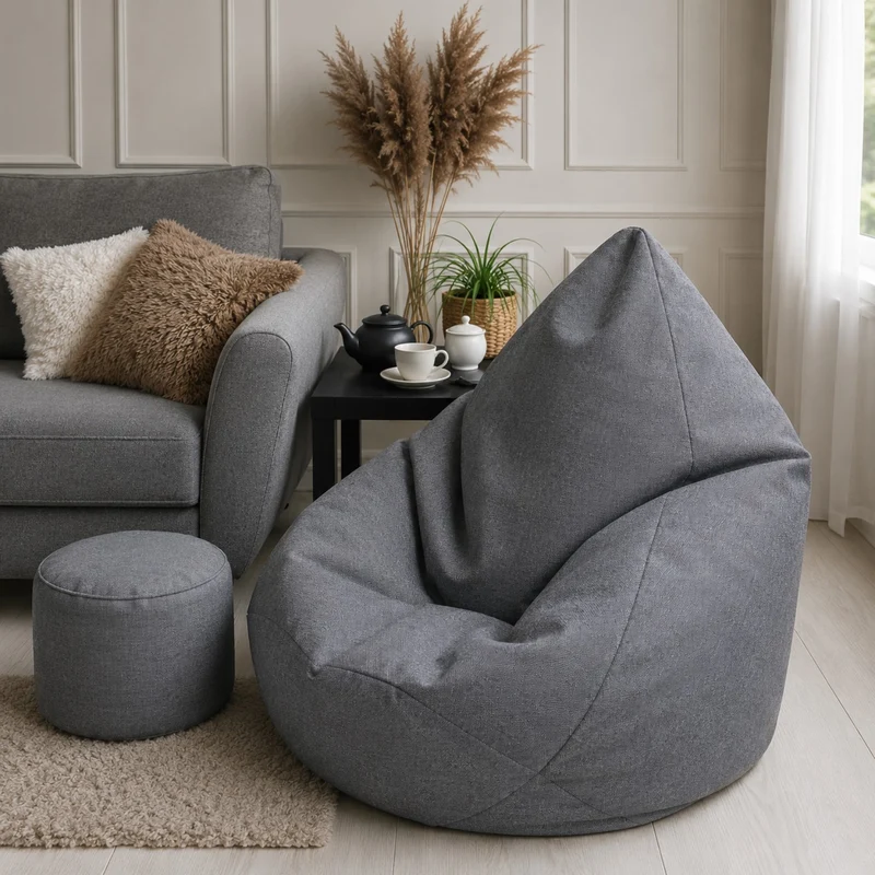 Jeans-Imitat aus wasserabweisendem Stoff - Grau