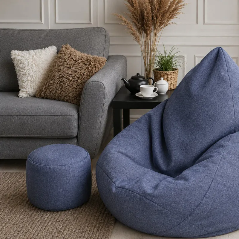 Jeans-Imitat aus wasserabweisendem Stoff - Blau
