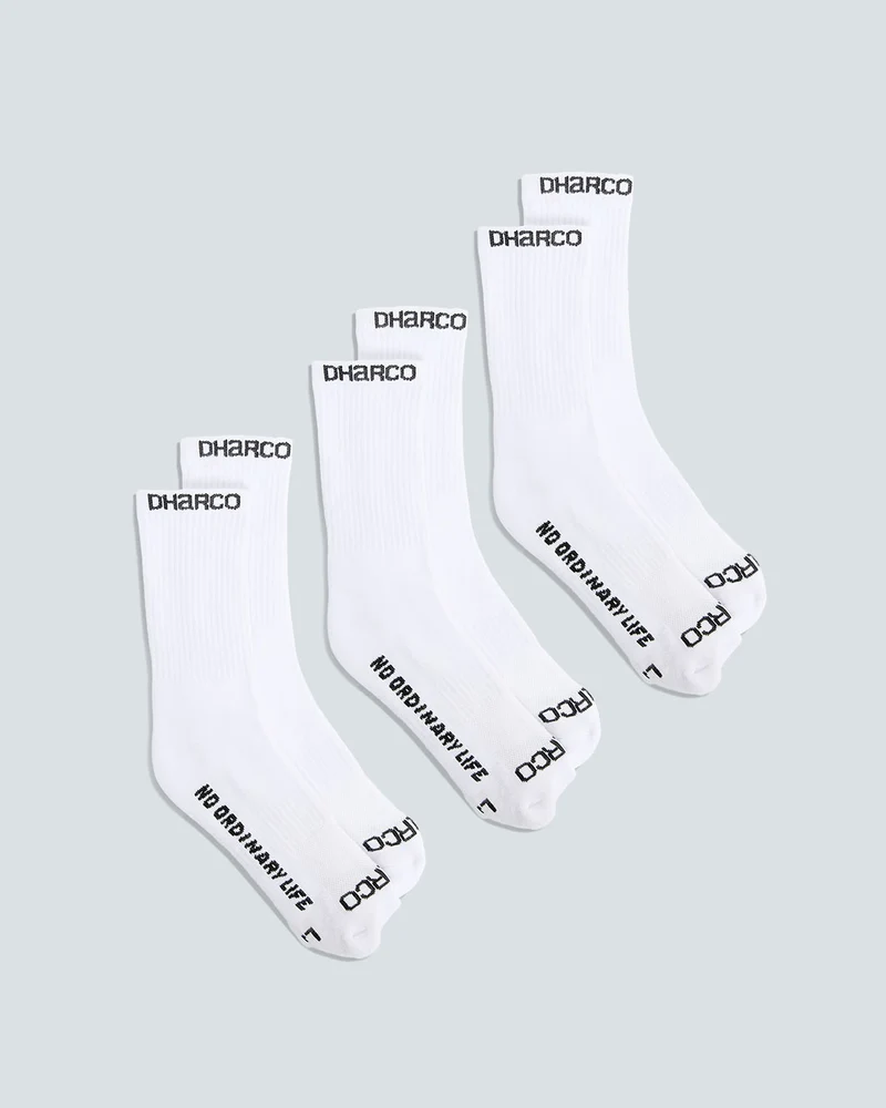 3 Pack: White | Crew Socks