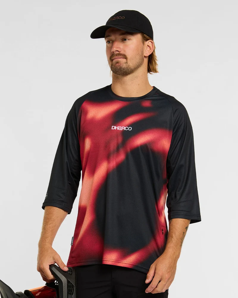 Mens 3/4 Sleeve Jersey | Infrared