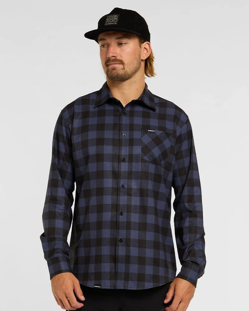 Mens Tech Long Sleeve Shirt | Jet