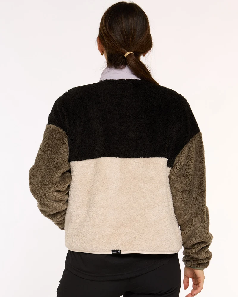 Womens Sherpa Half Zip Fleece | Triple Scoop