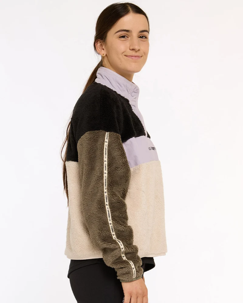Womens Sherpa Half Zip Fleece | Triple Scoop