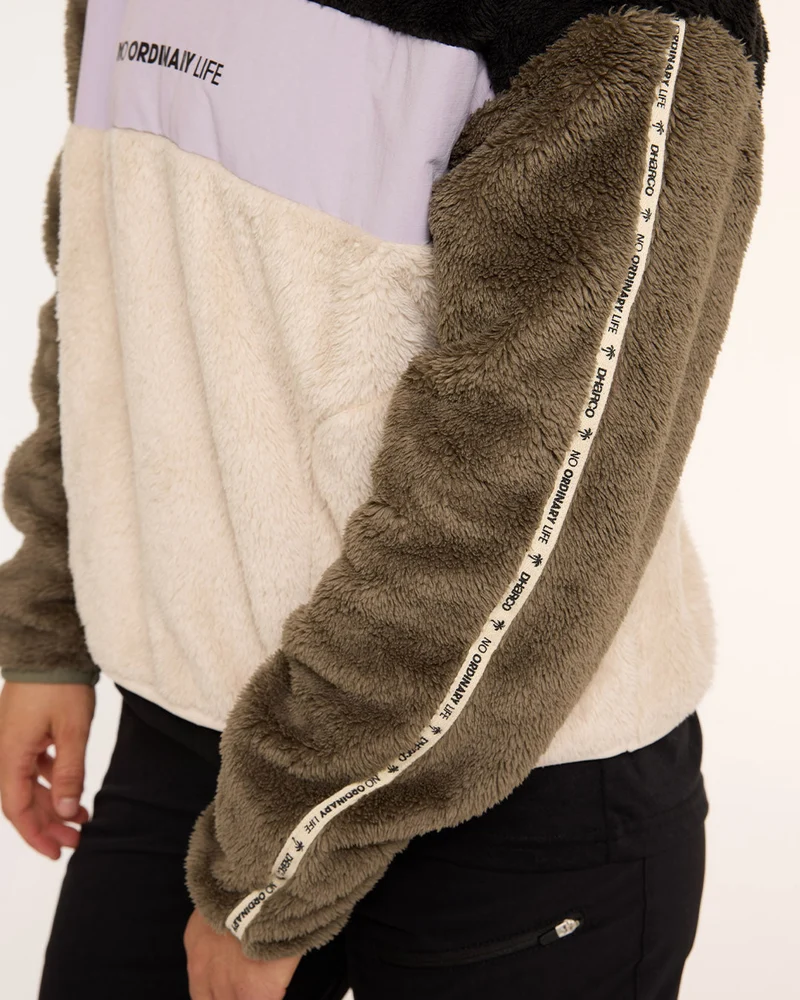 Womens Sherpa Half Zip Fleece | Triple Scoop