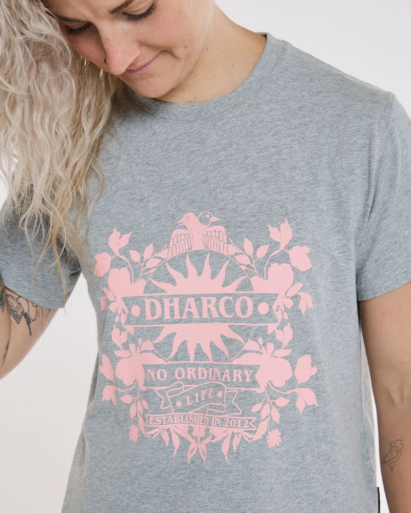 Womens Cotton Tee | Grey Marble
