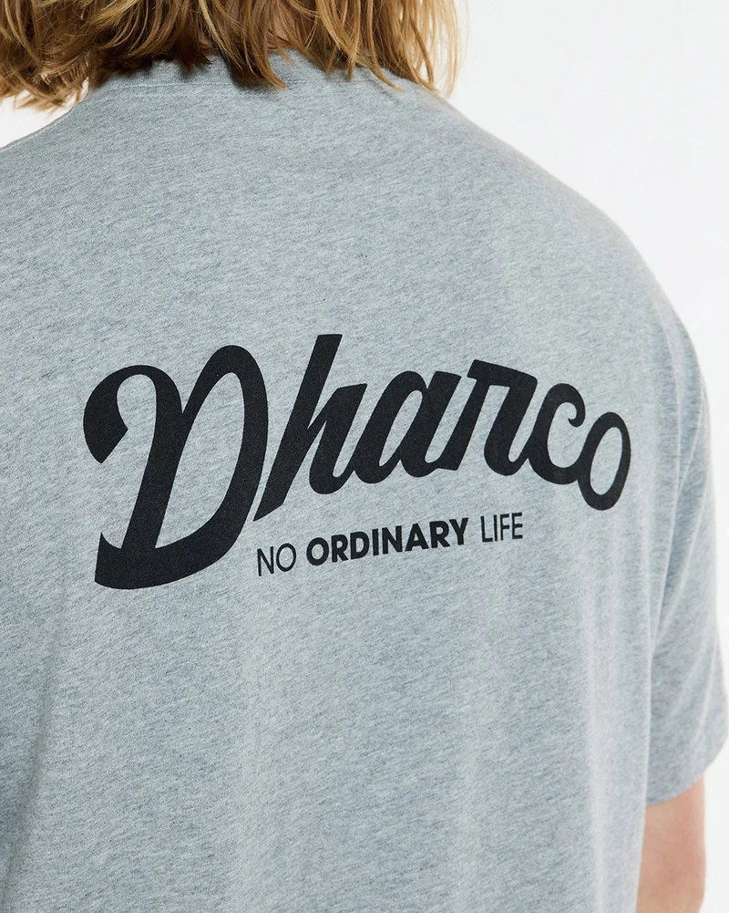 Mens Cotton Tee | Grey Marble