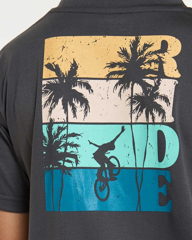 Youth Short Sleeve Tech Tee | Charcoal