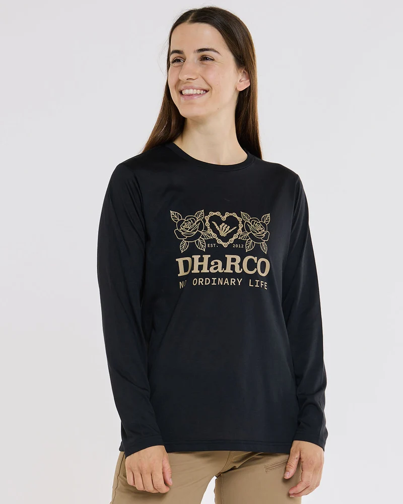 Womens Long Sleeve Tech Tee | Black