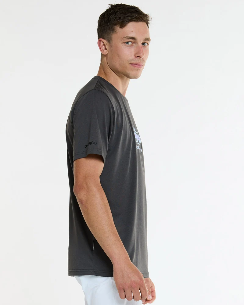 Mens Short Sleeve Tech Tee | Charcoal