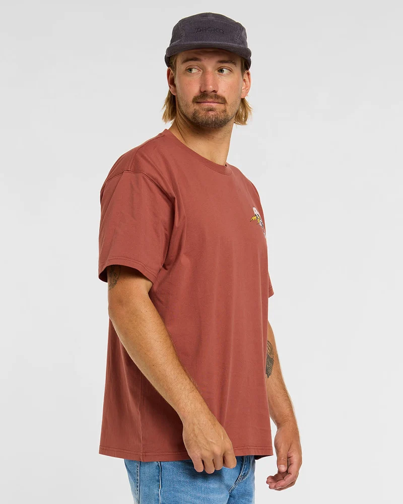 Mens Cotton Tee | Rust
