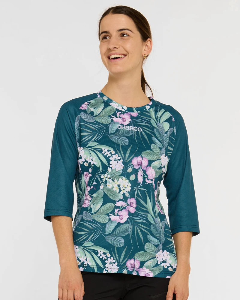Womens 3/4 Sleeve Jersey | Wild Orchid