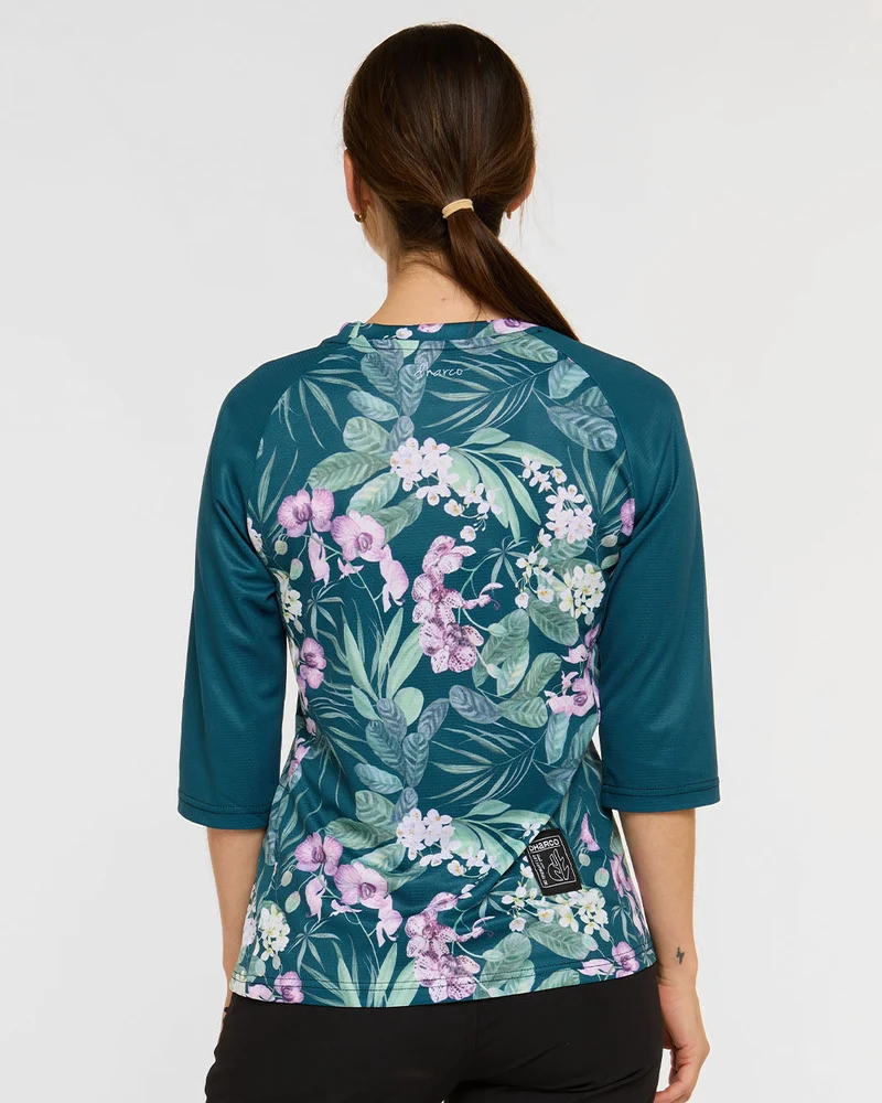 Womens 3/4 Sleeve Jersey | Wild Orchid