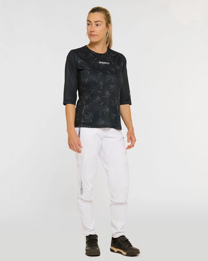 Womens 3/4 Sleeve Jersey | Leopard Palm