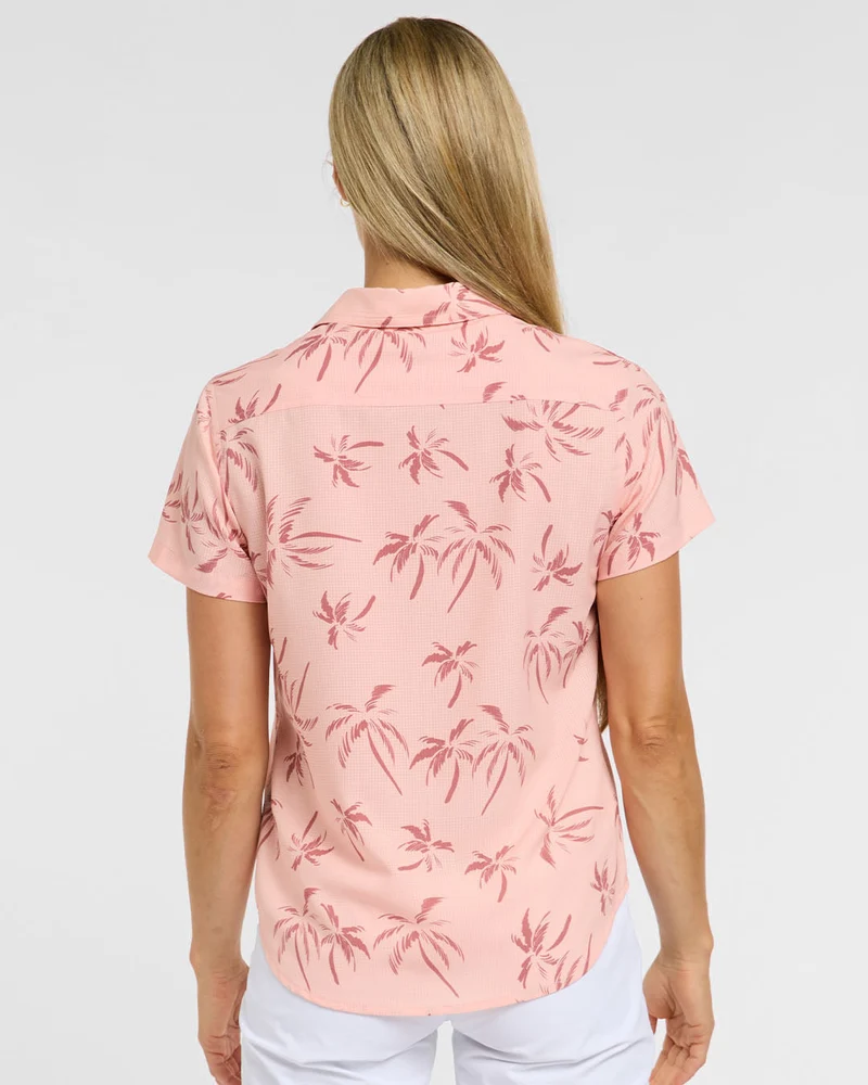 Womens Tech Party Shirt | Pink Palm