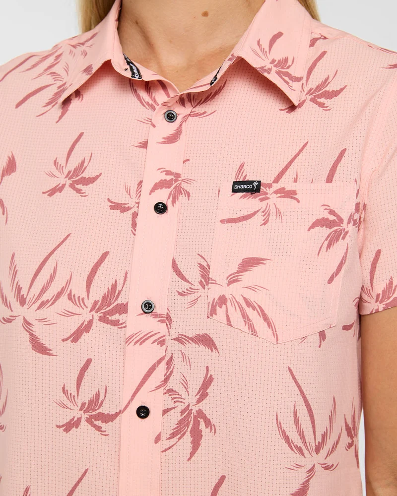 Womens Tech Party Shirt | Pink Palm