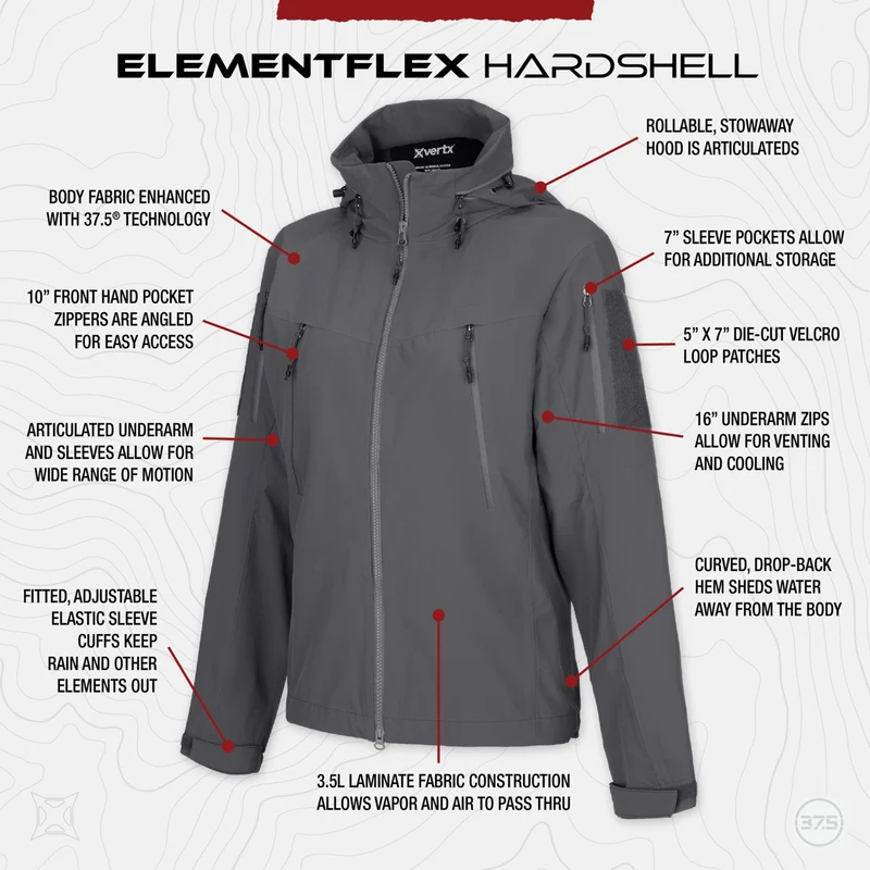 Vertx ElementFlex Hardshell Jacket black