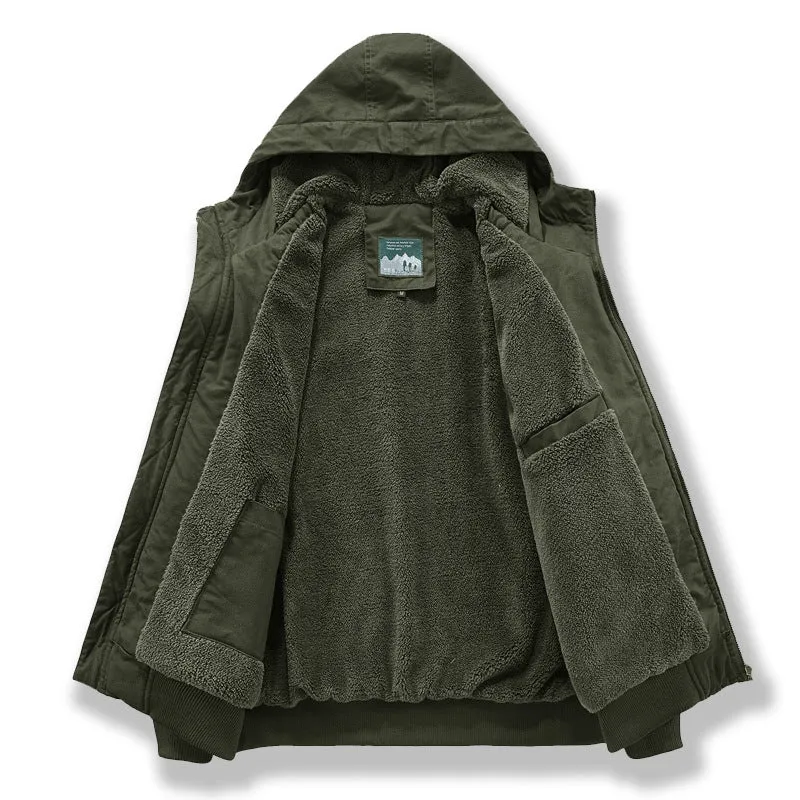 Herren Technische Bomberjacke mit Kapuze Drune