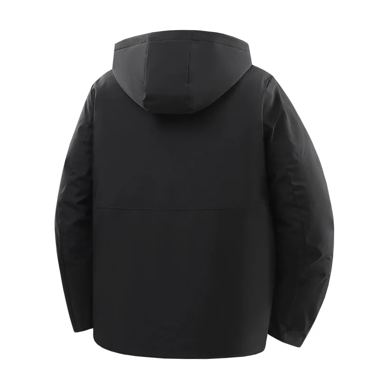 Herren Stylische Winterjacke mit Kunstfell Drune