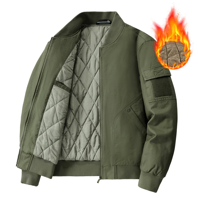Herren Stylische Überjacke mit warmem Innenfutter Drune
