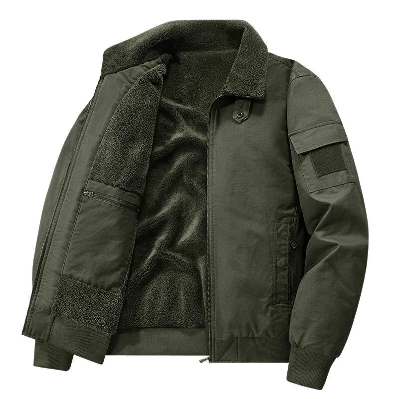 Herren Stylische Übergangsjacke mit Teddyfutter Drune