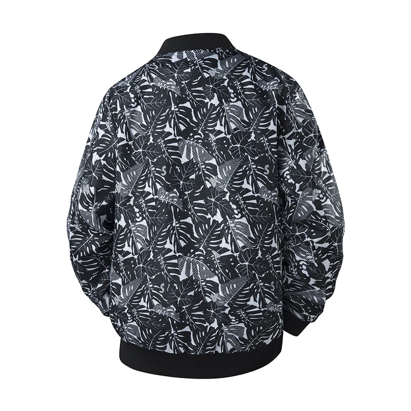Herren Stylische Bomberjacke mit floralem Muster Drune