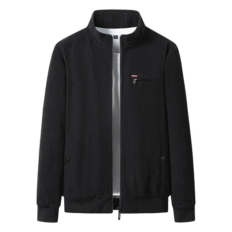Herren Strickjacke mit hohem Kragen Drune