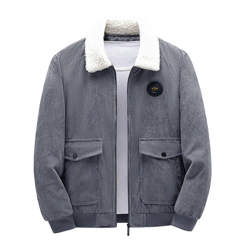 Herren Stilvolle Fleecejacke mit Teddyfutter Drune
