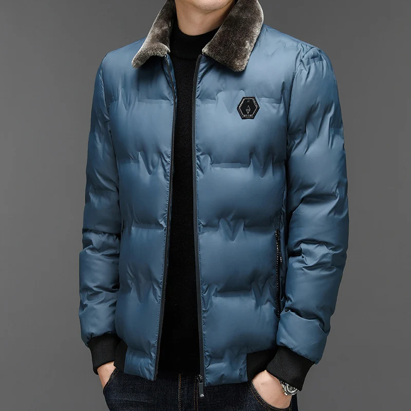 Herren Steppjacke mit abnehmbarem Kunstfellkragen Drune