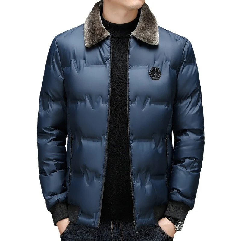 Herren Steppjacke mit abnehmbarem Kunstfellkragen Drune