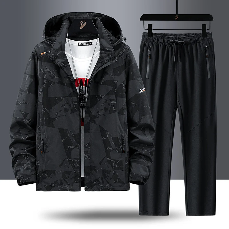Herren Sportliches Trainingsanzug Drune