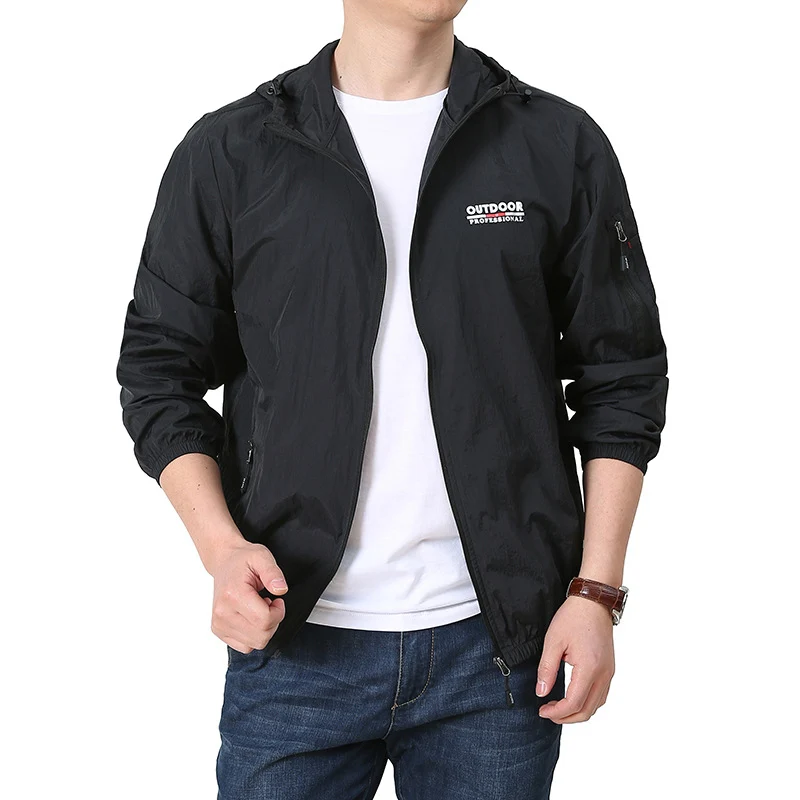Herren Sportliche und winddichte Outdoor-Jacke Drune