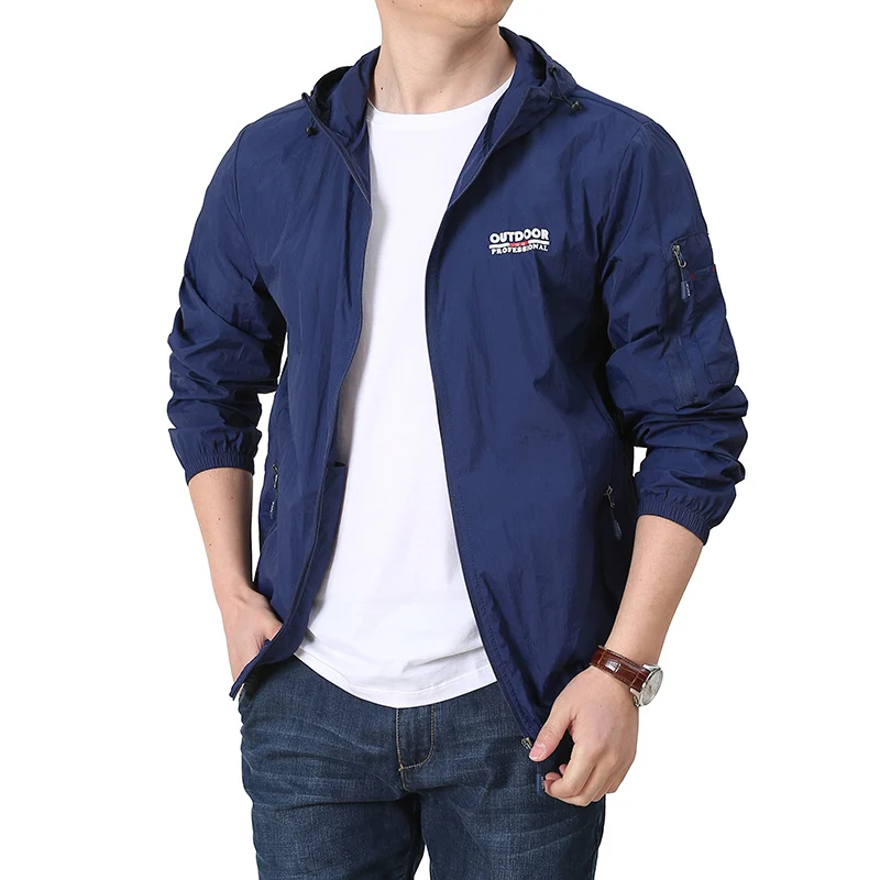Herren Sportliche und winddichte Outdoor-Jacke Drune