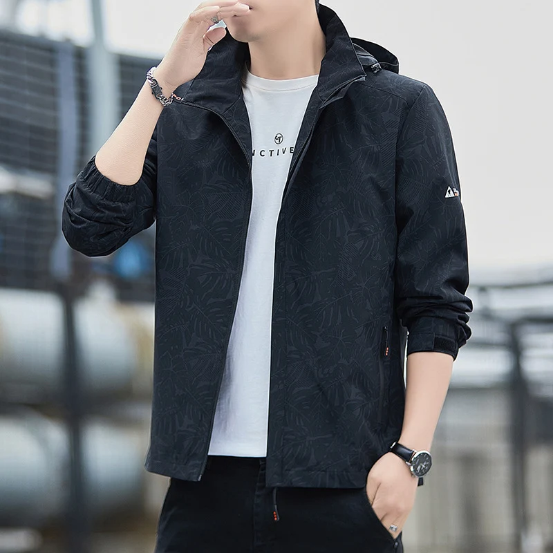 Herren Sportliche Übergangsjacke mit praktischem Kapuzendesign Drune