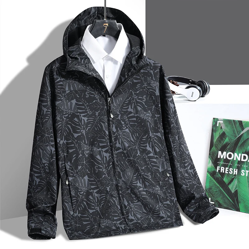 Herren Sportliche Übergangsjacke mit floralem Muster Drune