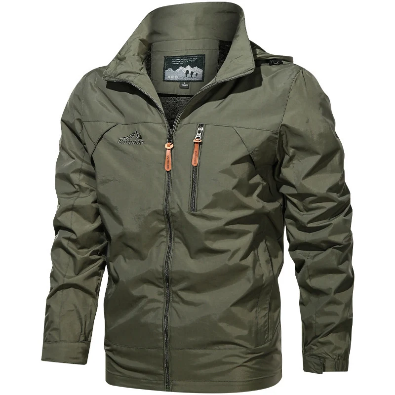 Herren Sportliche Übergangsjacke mit abnehmbarer Kapuze Drune
