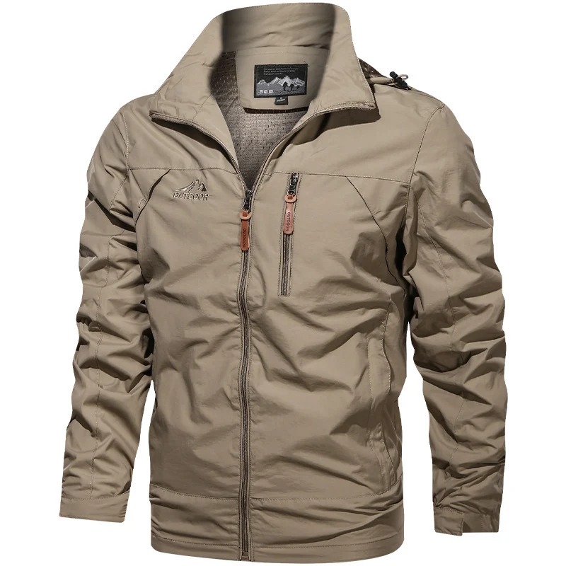 Herren Sportliche Übergangsjacke mit abnehmbarer Kapuze Drune