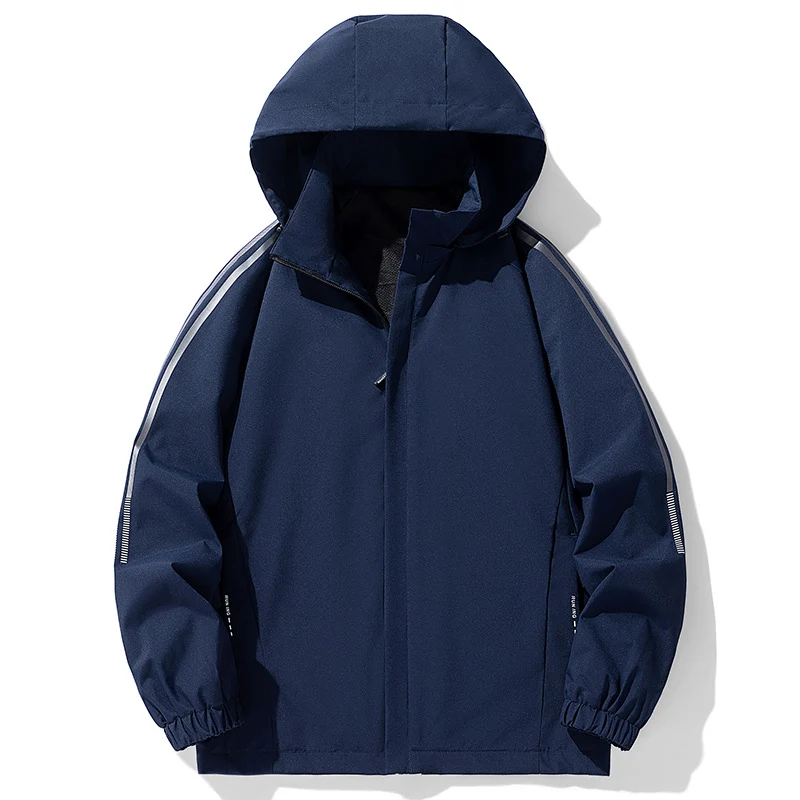 Herren Sportliche Regenjacke mit verstellbarer Kapuze Drune