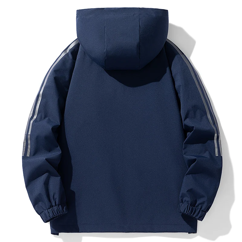 Herren Sportliche Regenjacke mit verstellbarer Kapuze Drune