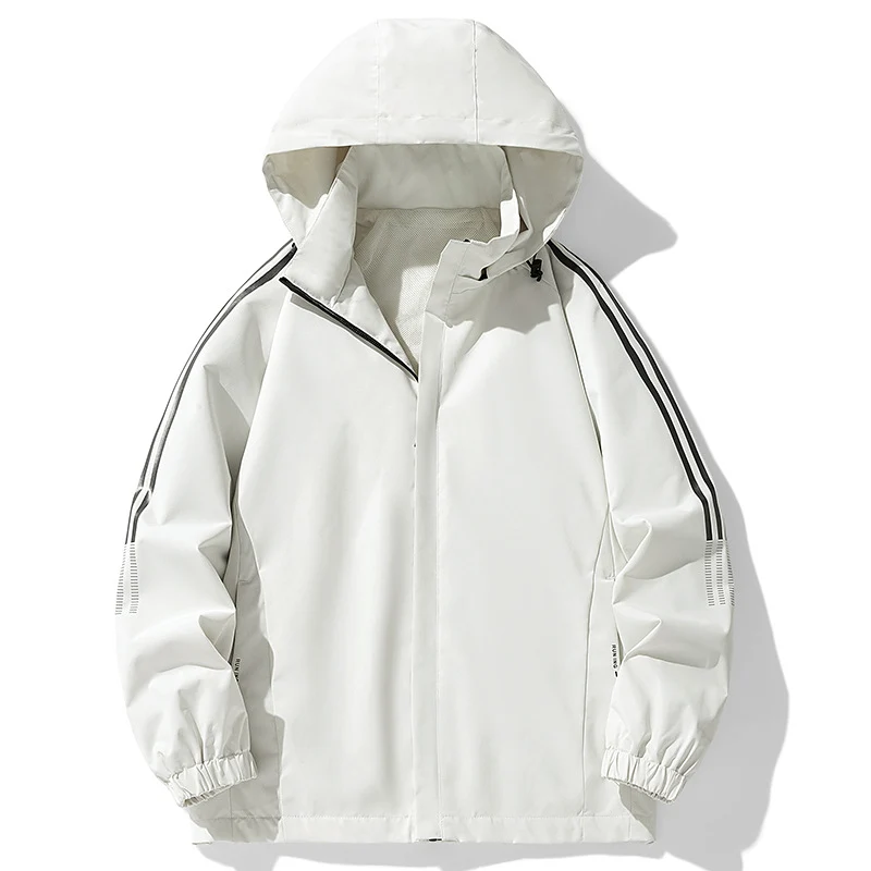 Herren Sportliche Regenjacke mit verstellbarer Kapuze Drune