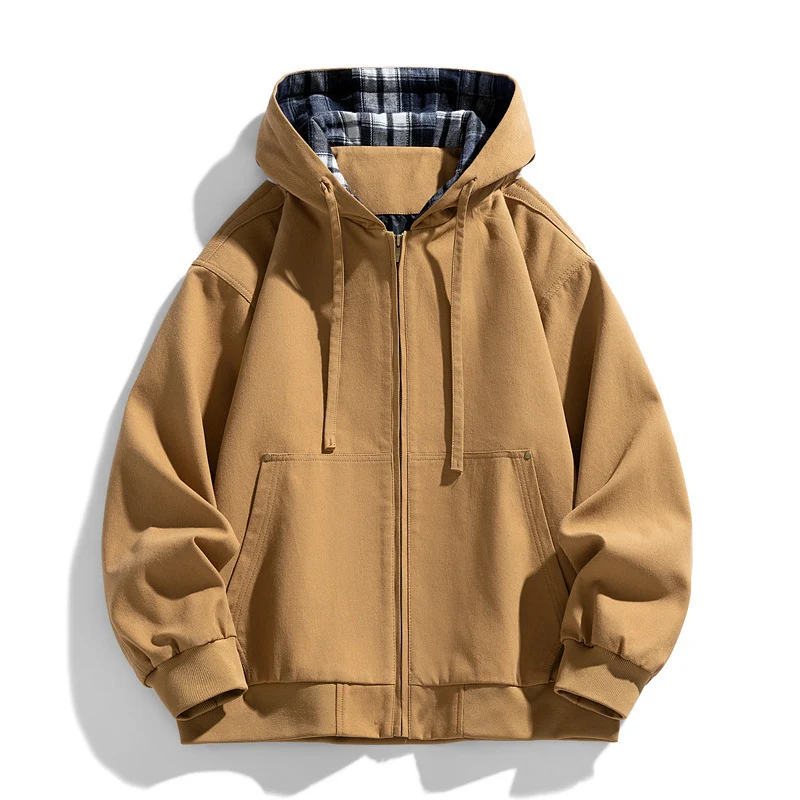 Herren Sportliche Kapuzenjacke mit Fleece-Futter Drune